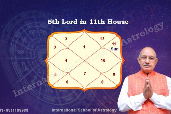 Fifth Lord in the Eleventh House